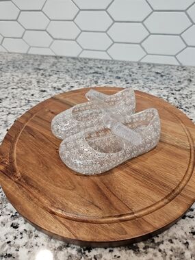 Old Navy Clear Glitter Jelly Mary Jane Sandals